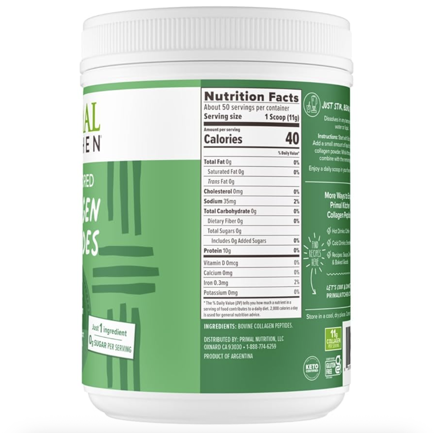 Primal Kitchen Beef Gelatin Powder