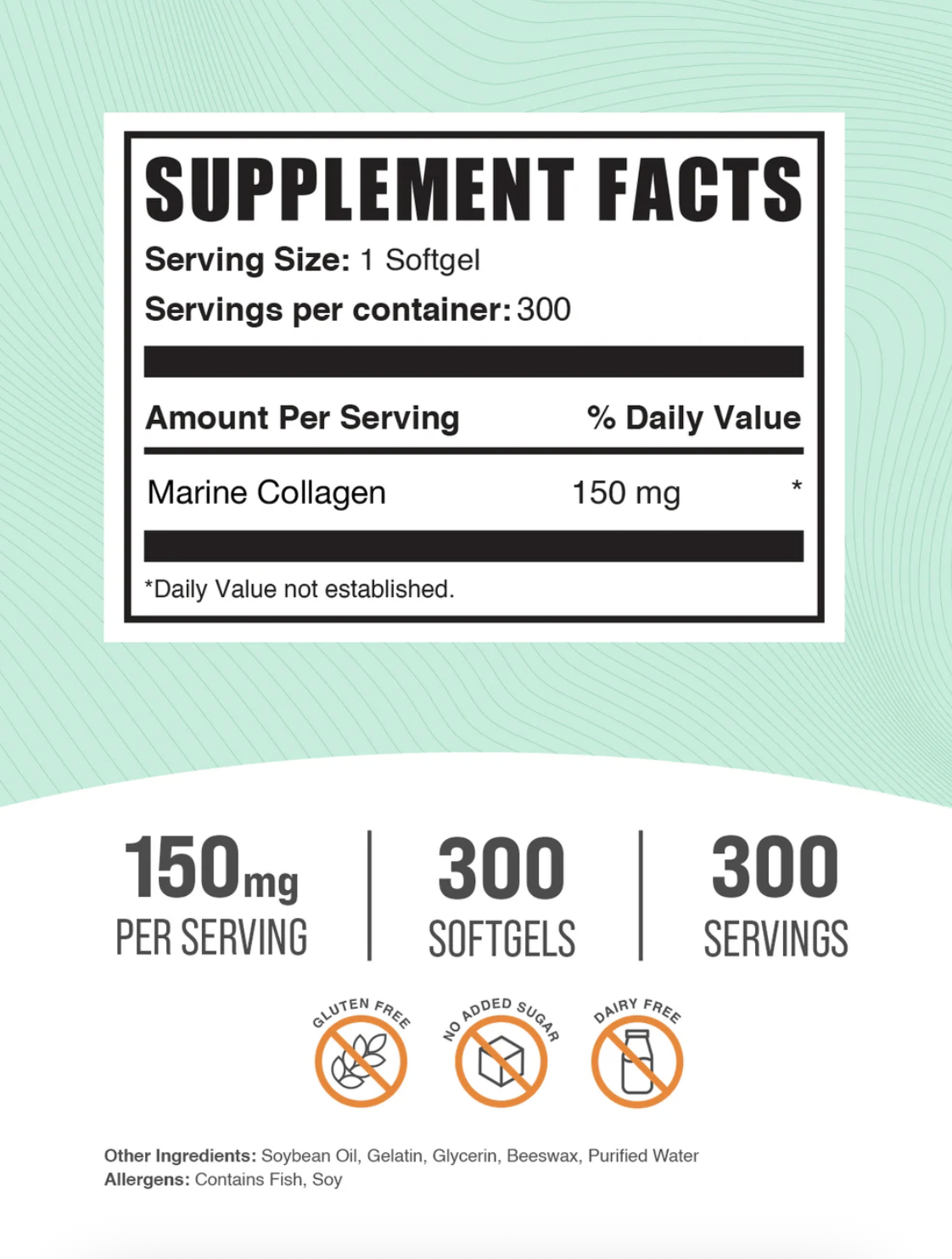 Bulk Supplements Marine Collagen Softgels - Image 2