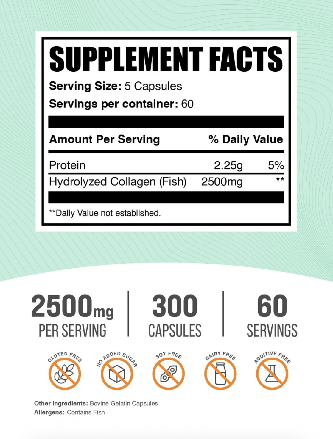 Bulk Supplements Marine Collagen Capsules - Image 2