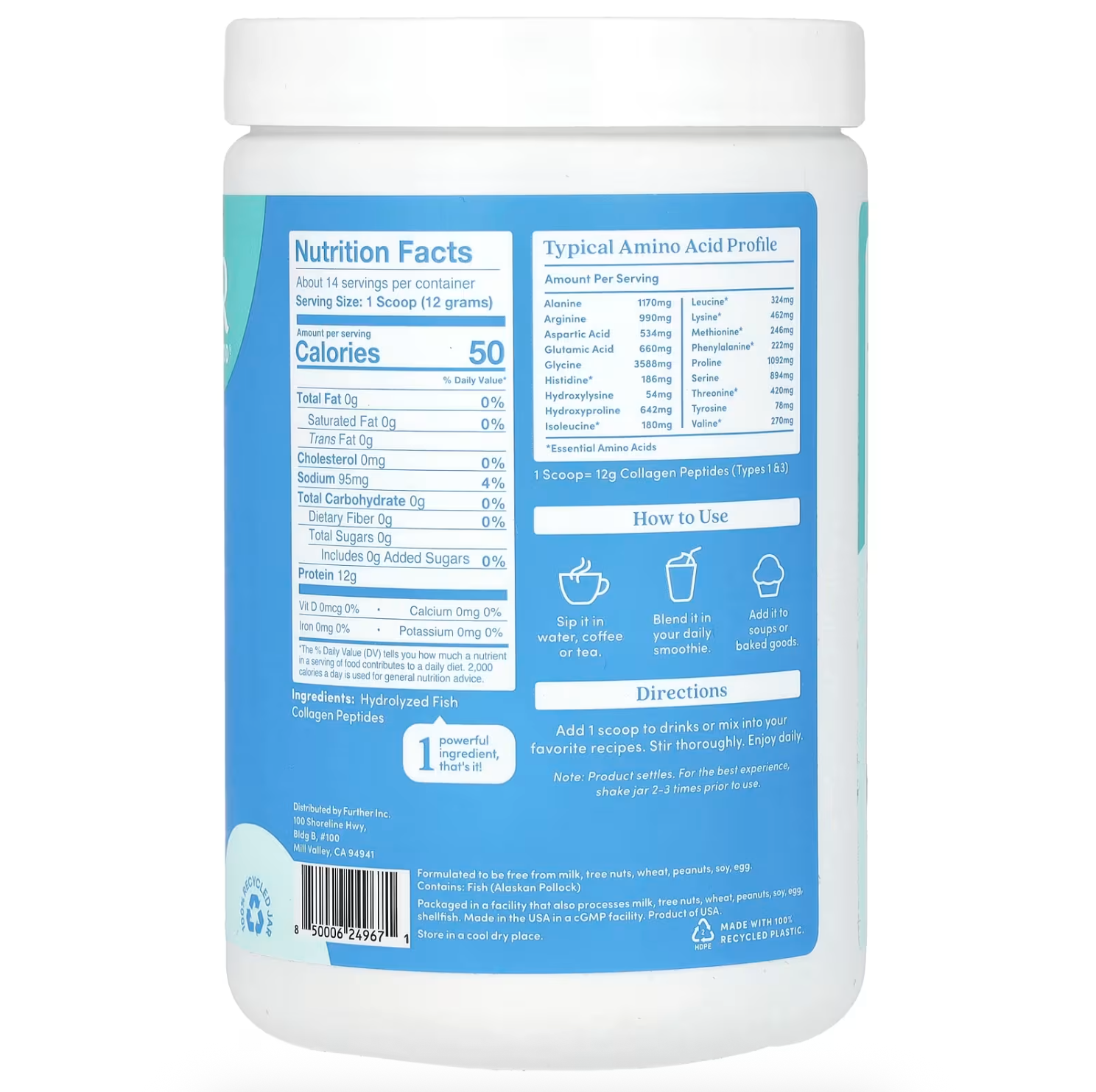Further Food Collagen Peptides – Unflavored - Image 2